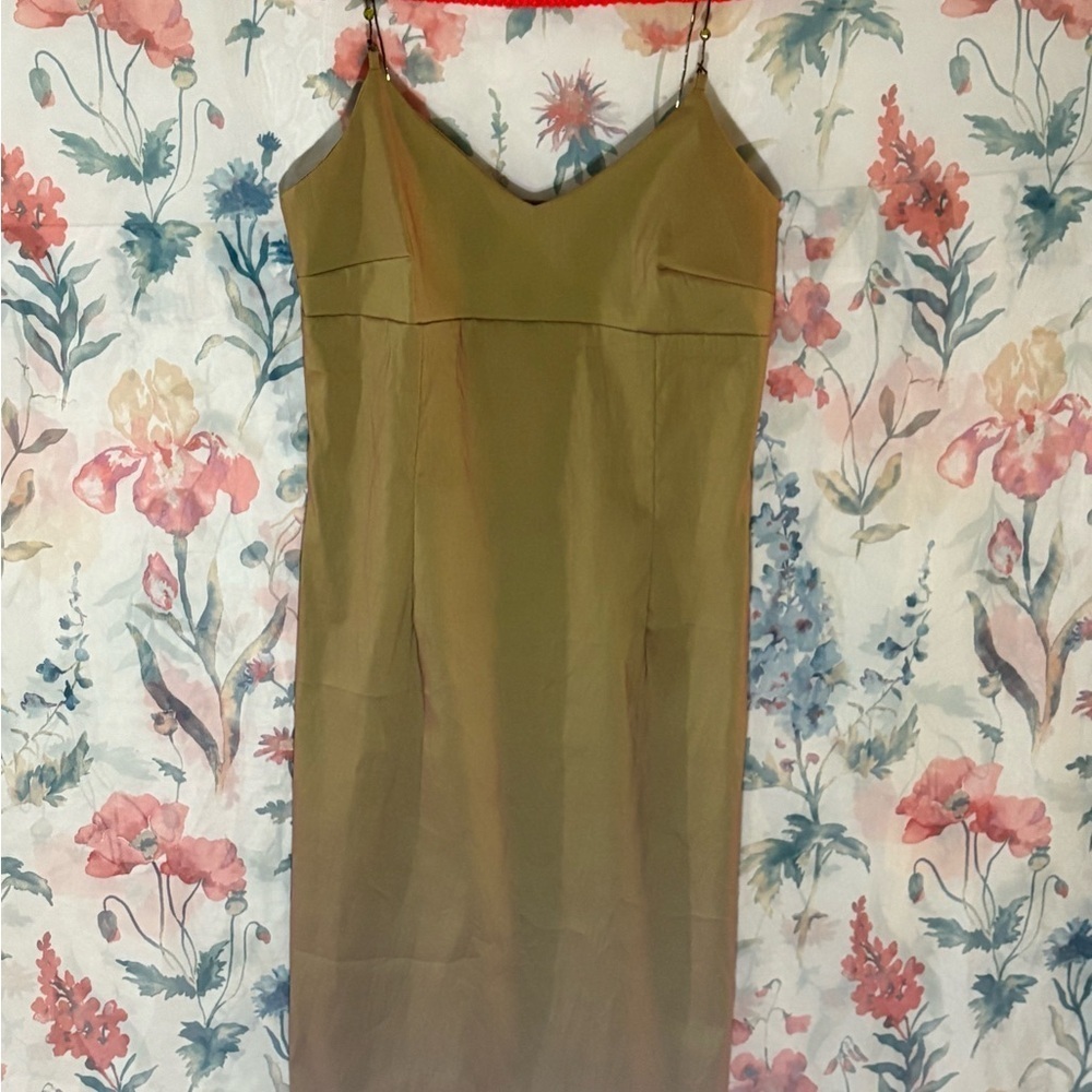 Vintage Devan  Olive Green Midi Dress